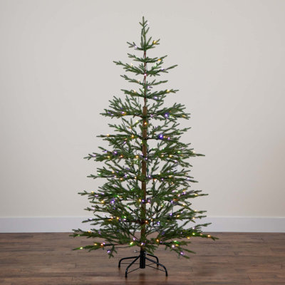 6ft. Pre-Lit Artificial Natural Fresh Cut Fir Christmas Tree with Instant Connect Technology