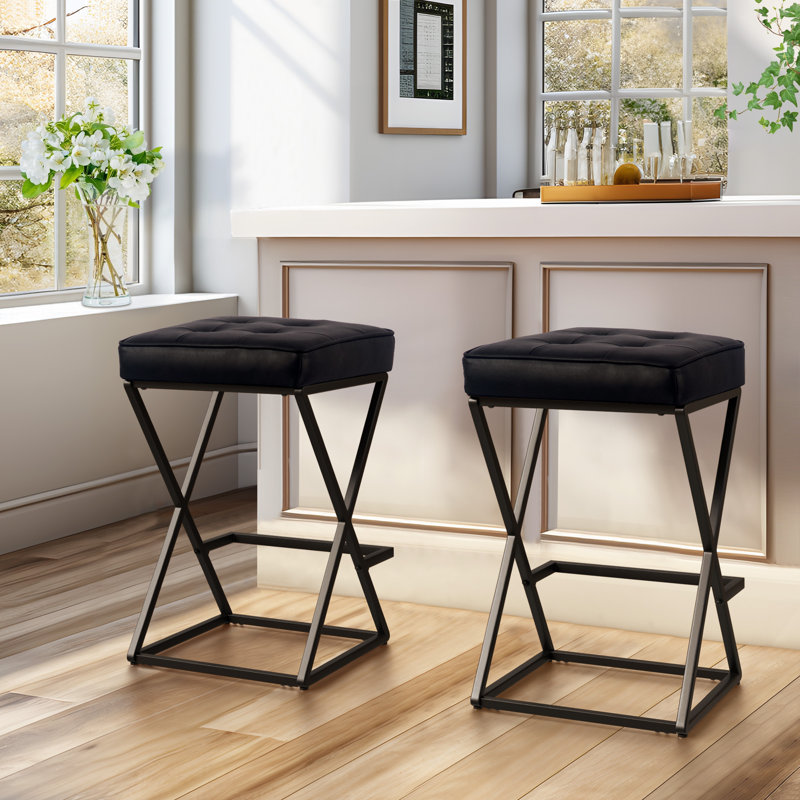 Tabouret de comptoir Pickensville, Noir