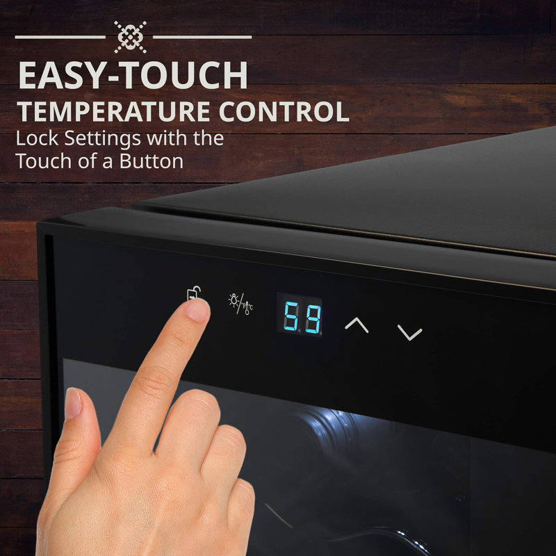 Ivation Single Zone 19.5'' Freestanding 51 Bottle Wine Refrigerator
