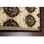 Tapis népalais oriental végétal noué à la main noir / beige 7 pi 10 po x 9 pi 9 po