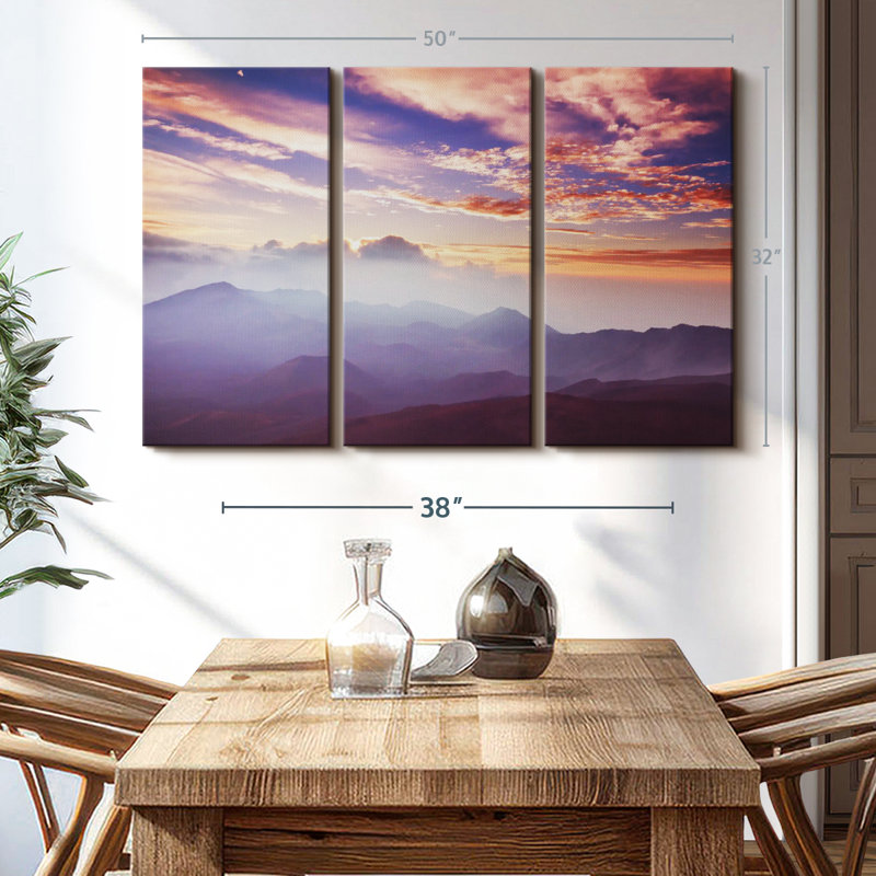 «Haleakala Misty Sunrise» sur, H 32 po x l 50 po x P 1,25 po