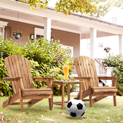 Ensemble de 2 chaises de patio pliantes en bois Adirondack pour le jardin, le jardin, la pelouse, la cour, la terrasse, le bord de la piscine, le foyer d'extérieur