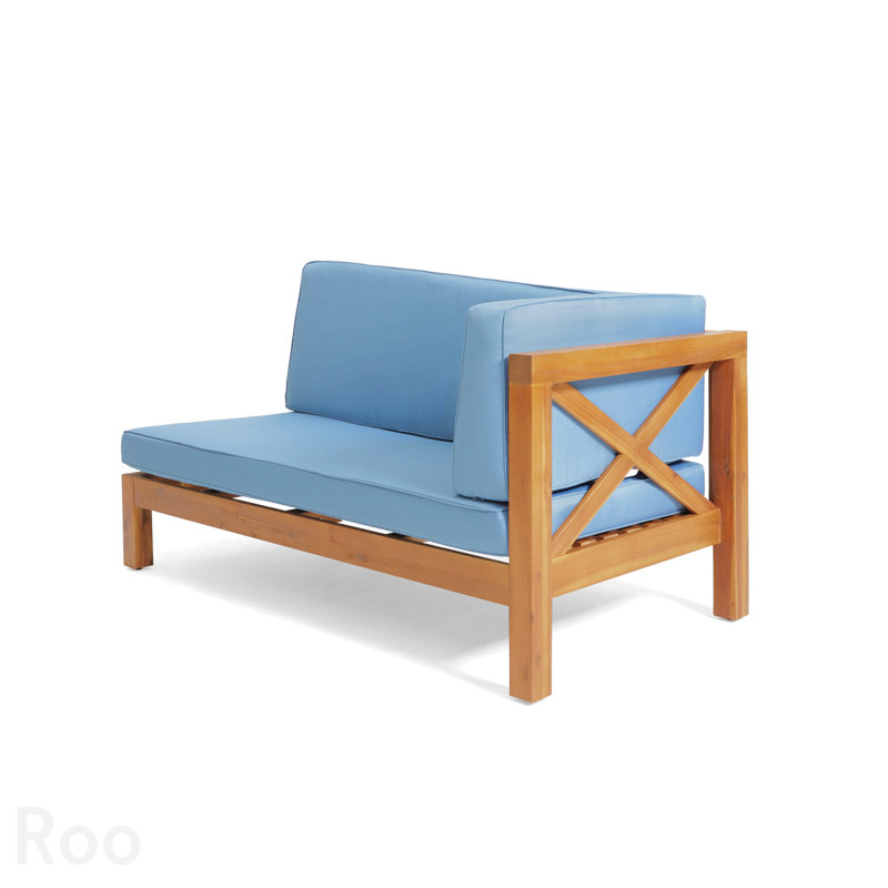 Banc de coin droit X-Back, bleu