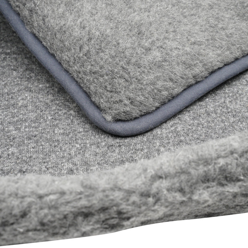 Azaiah Fleece Pet Bed, 10cm H x 60cm W x 40cm D, Grey