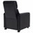 Black Upholstered Push-Back Recliner Chair