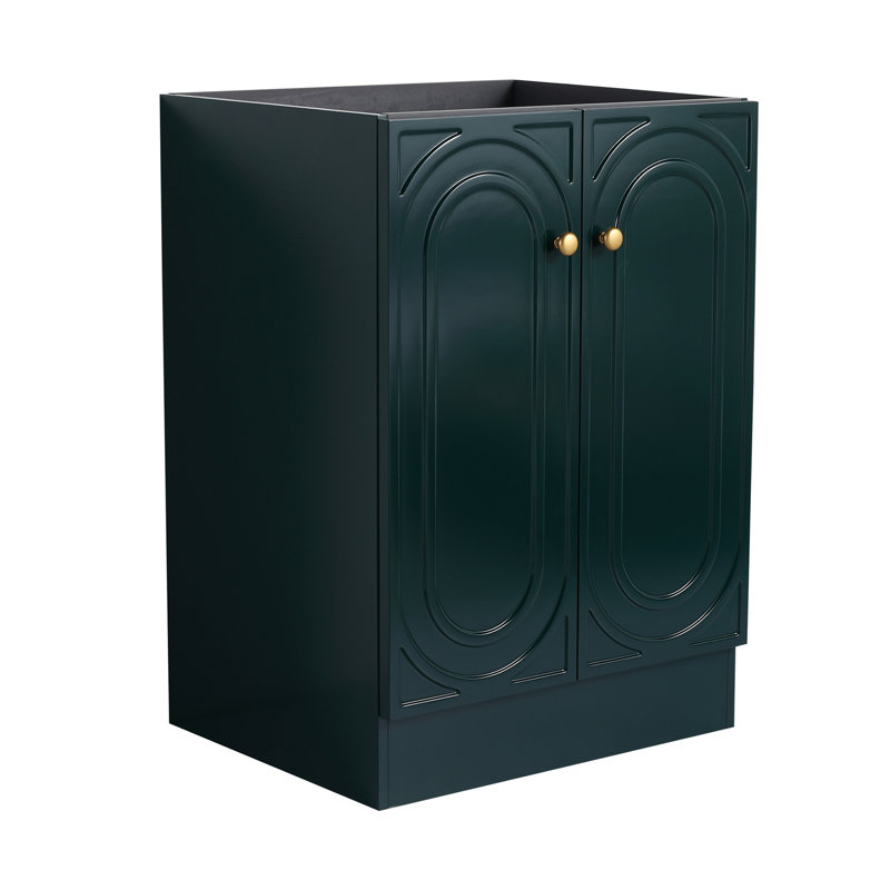 Meuble-lavabo autoportant sans lavabo, Vert foncé