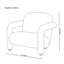 Chaise simple Sleek de style crème-386432664