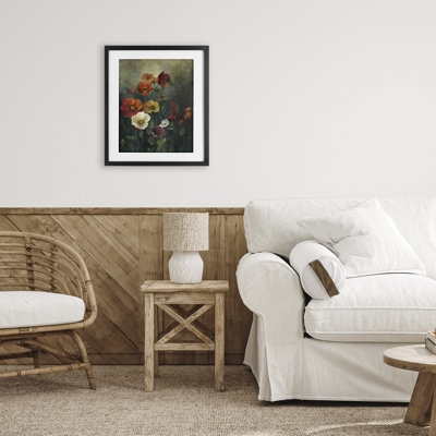 Poppies at Dawn Scene Framed Print Under Glass, design by Carol Robinson