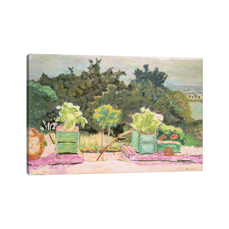 La terrasse à Vernonnet, 1913, H 18 po x l 26 po x P 1,5 po