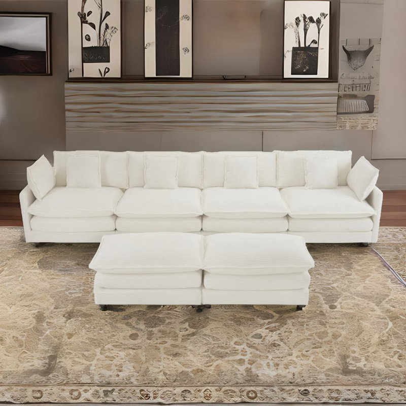 Canapé modulaire 149,6 ", Beige