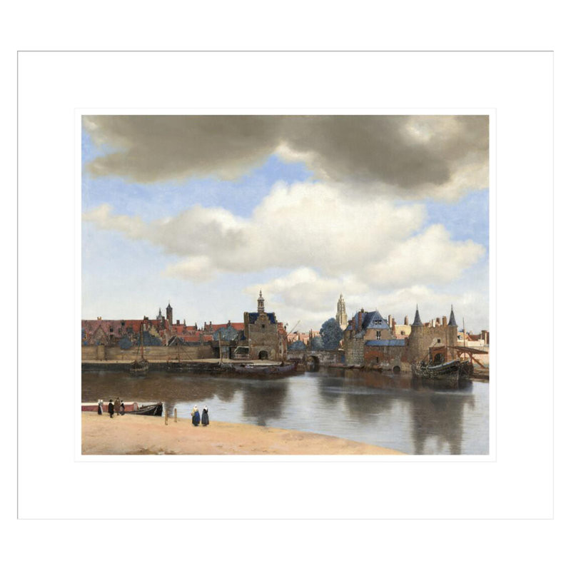 «View of Delft» par Johannes Vermeer, Johannes Vermeer, impression giclée sur cadre, H 17,75 po x l 20,14 po