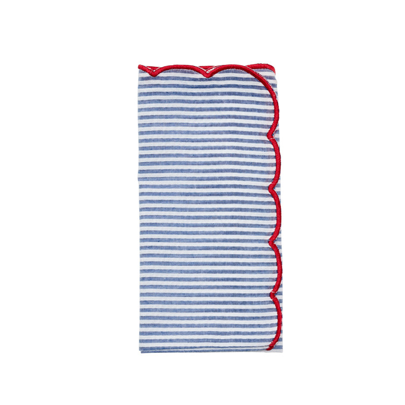 Fiesta Napkin, White/Navy/Red