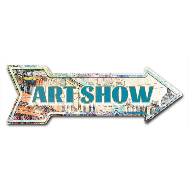 Decal-999966_Art Show Arrow, H 8 po x l 24 po x P 1 po