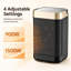 Chauffage d'appoint en céramique – Chauffage PTC 1500 W avec deux niveaux de puissance, protection contre la surchauffe et interrupteur anti-basculement, conception compacte et portable pour chambre, bureau et petits espaces-137264849