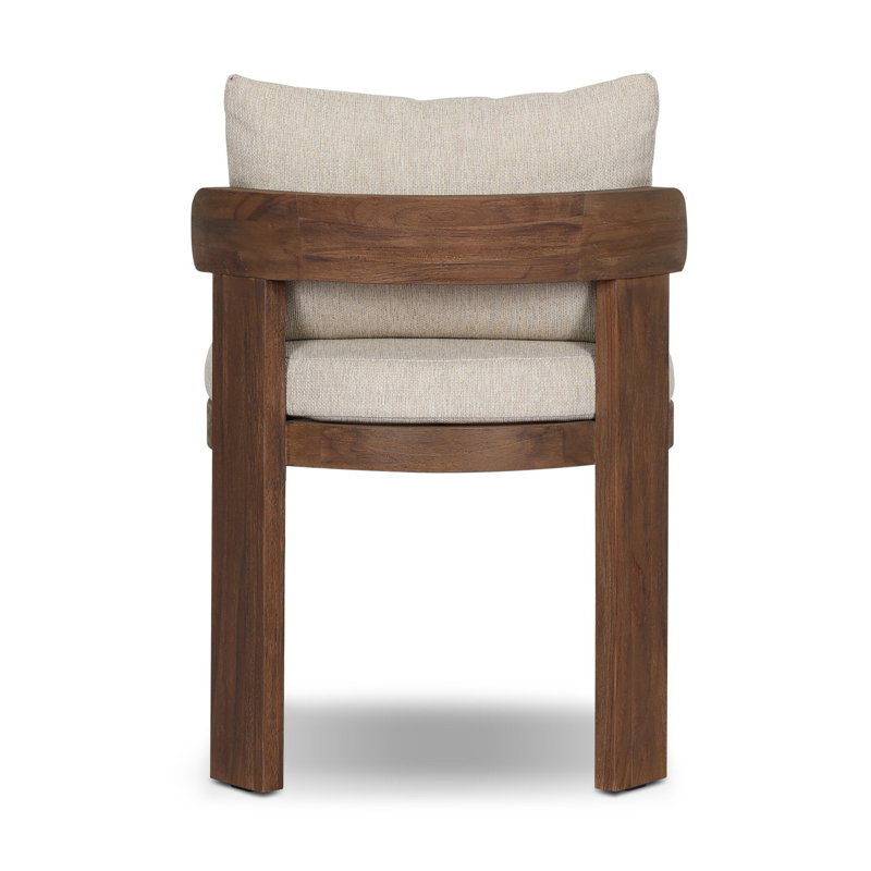 Jackson Outdoor Teak Dining Side Chair, Ellor Beige
