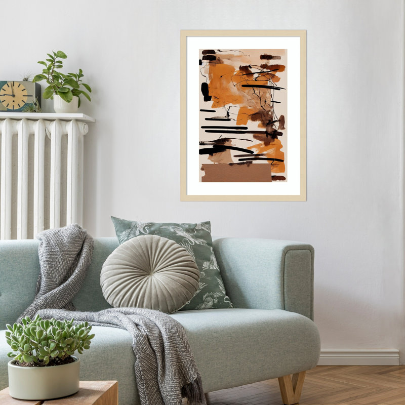 «Earthy Strokes» par Treechild, impression sur bois encadrée