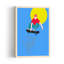 Skater Under Sun Minimalist Vibrant Abstract Summer Urban Wall Art Print by WallChart Art Studio - Print-135132277