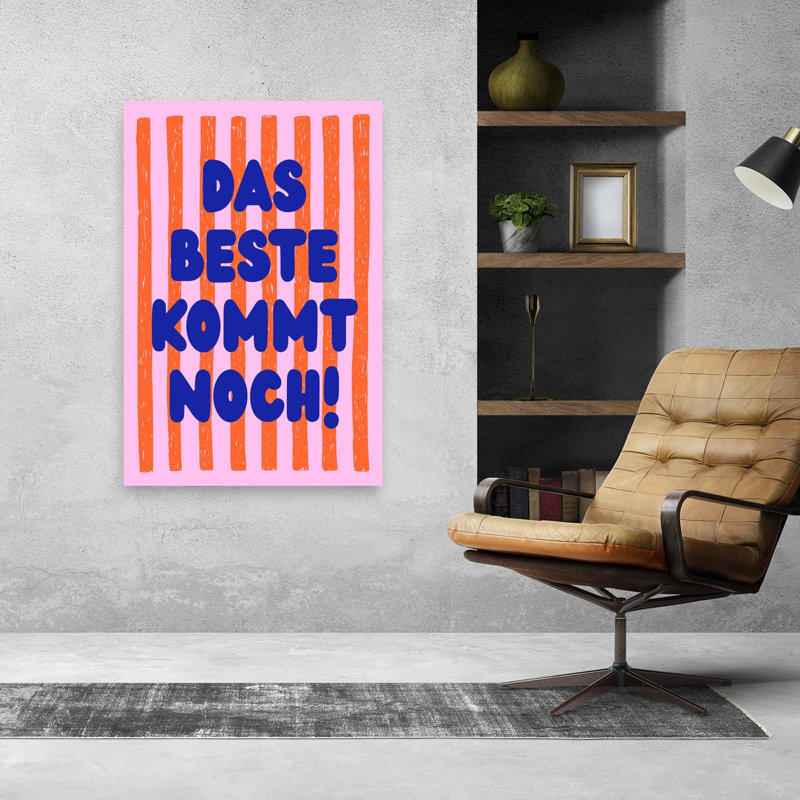 Impression d'art mural allemand moderne et audacieux, 48" H x 32" W