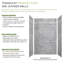 Ensemble de mur de douche 60 po x 36 po x 84/12 po Tranlegid Prodigy Plus gris cendré (motif de carreaux horizontaux de 8 po x 16 po de couleur pierre)-116623801