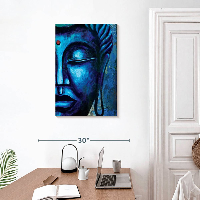 Leisha Rutted Buddha Face II, 30" H x 20" W