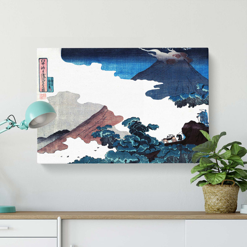 The View Of Mt. Asama by Utagawa Kuniyoshi - Wrapped Canvas Painting, 35cm H x 50cm W x 3cm D
