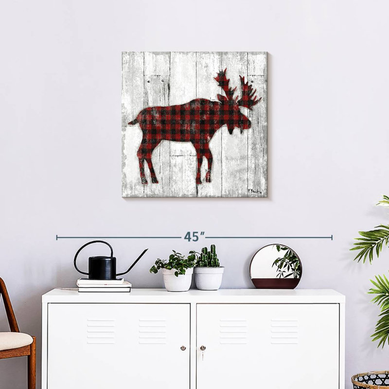 Brampt Wildwood Lodge Buffalo Check III, H 24 po x l 24 po