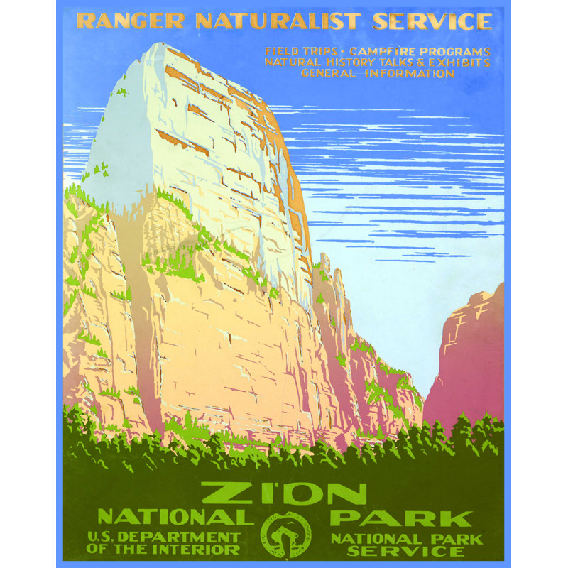 Parc national de Zion - Publicité sur toile tendue, H 16 po x l 12 po