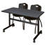 Table gigogne d'appoint Nevjana, 2 chaises empilables-32962089-32962093-32962097