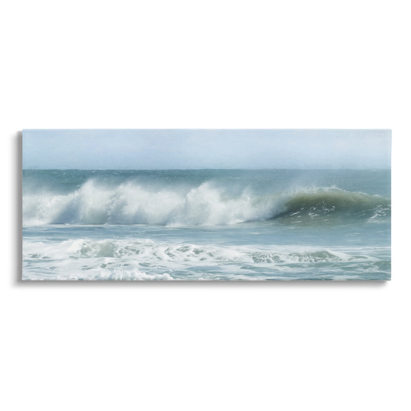 «Rolling Sea Waves Ocean» par Lori Deiter - photographie sur toile tendue, H 10 po x l 24 po x P 1,5 po