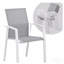 Ensemble de 4 chaises de patio en aluminium de 22,44 po de largeur, empilables et assemblées, 360 lb