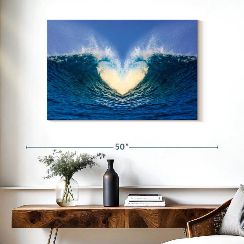 Gillard Heart Ocean Waves, H 26 po x l 39 po