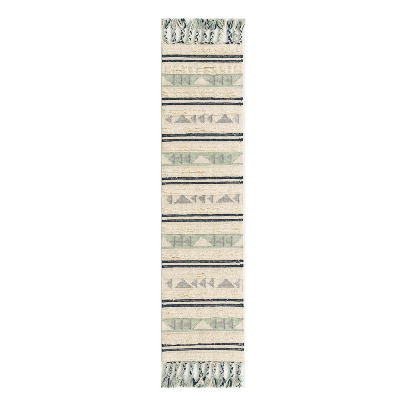 Performance Wool Geometric Indoor Rug, Runner 2'2" x 8'2"