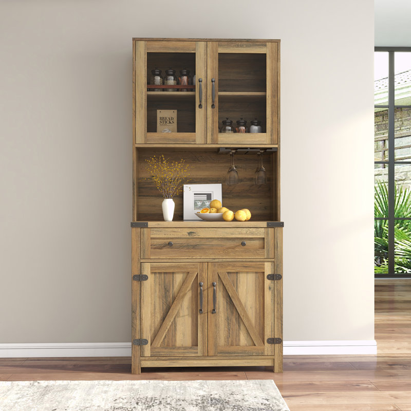 Armoire de bar avec porte-gobelet Arleatha