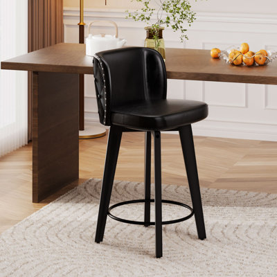 Tabouret de comptoir pivotant rembourré