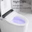 Toilette allongée intelligente Olio avec siège de bidet chauffant et technologie de chasse automatique