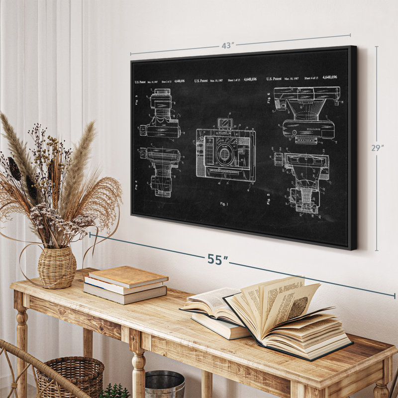 " Automatic Focus Camera BW Patent ", 29" H x 43" W