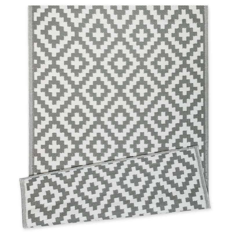 Tapis de patio intérieur et extérieur Zander Foundry Select réversible, imperméable, léger, résistant aux rayons UV et aux taches