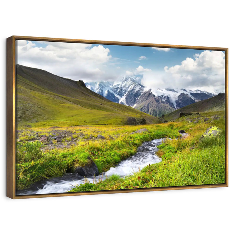 Mountain Valley, Cadre flottant doré, 40 po x 27 po
