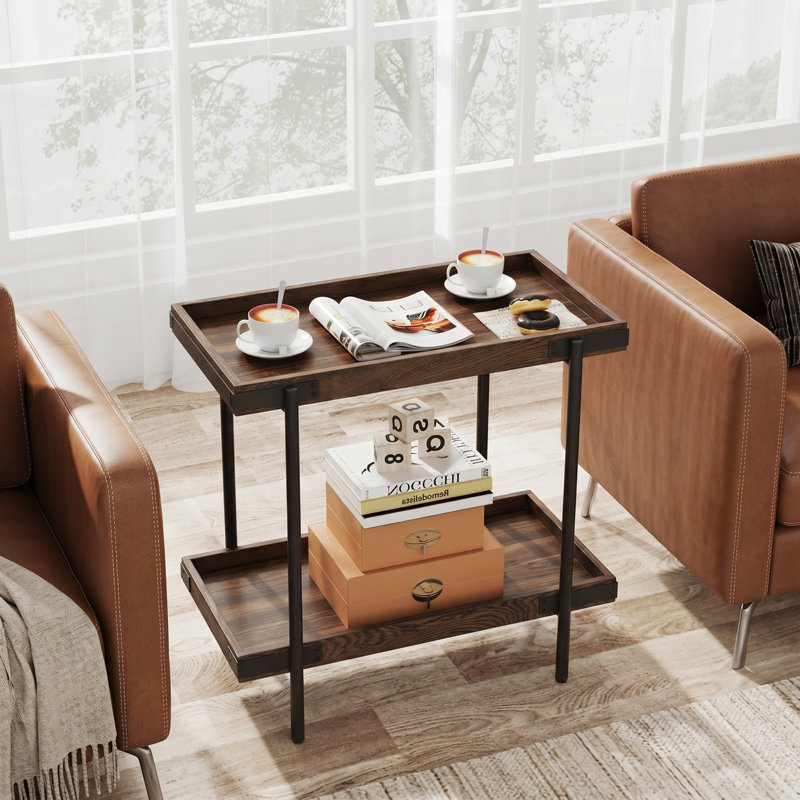 Kyra End Table with Metal Legs