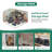 14 ft. W x 12 ft. D Outdoor Metal Shed Storage with Updated Frame Structure and Lockable Doors