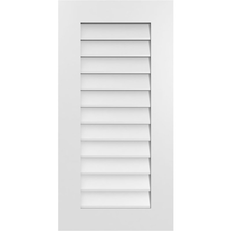 Vent à pignon rectangulaire en uréthane non-fonctionnel, H 36 po x l 18 po x P 1 po