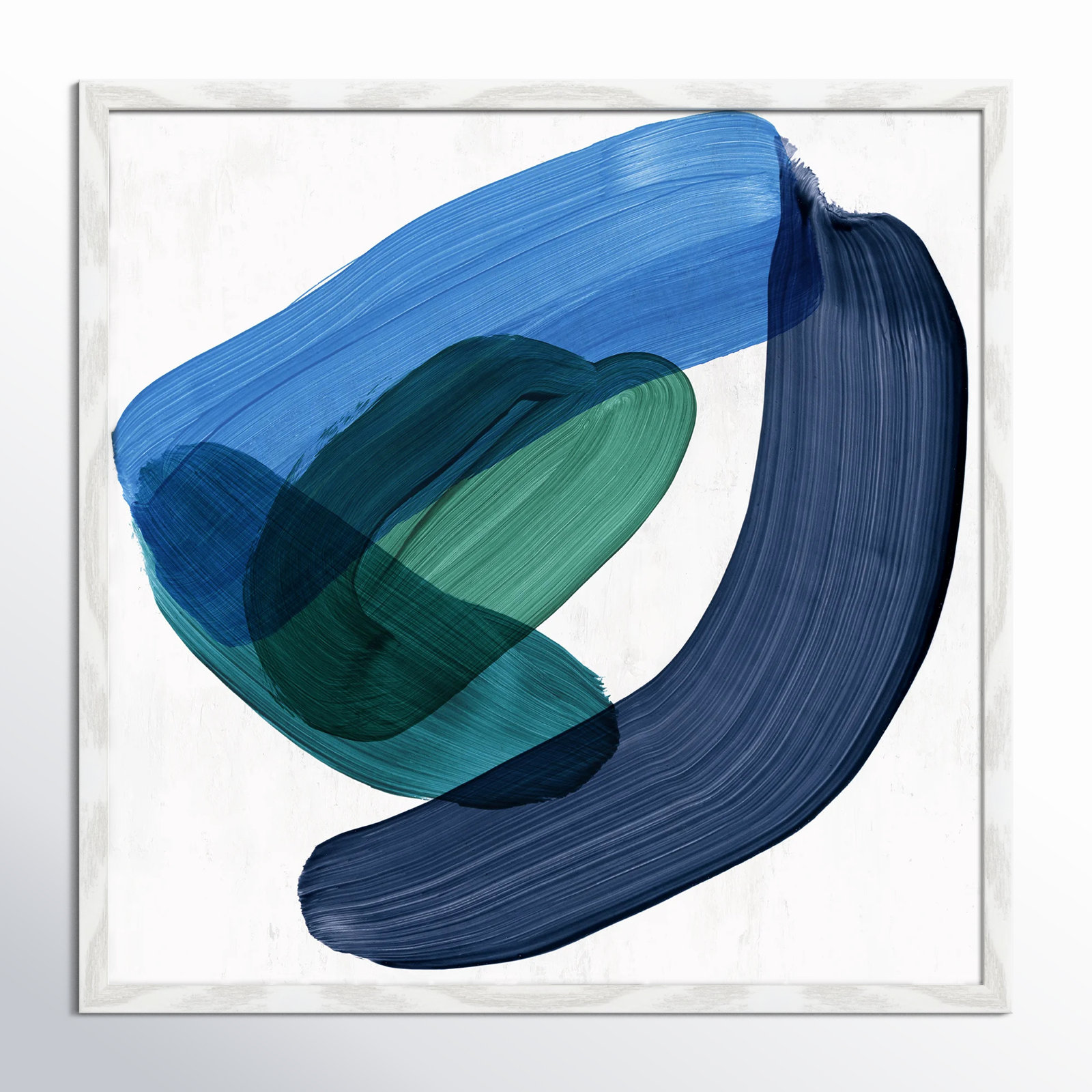 Smooth Bend II Painting, 23.5" H x 23.5" W x 0.75" D, White