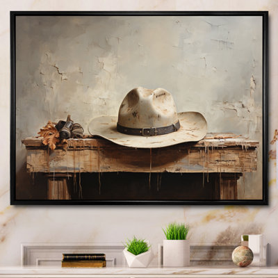 «Minimalisme Cowboy Hat I», reproduction d'art sur toile