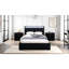 Transitional Bedroom Furniture - Black Bedside Cabinet With Solid Wood Frame And Crystal Like Accentuation Contemporary Table Colour, , Simple Installation