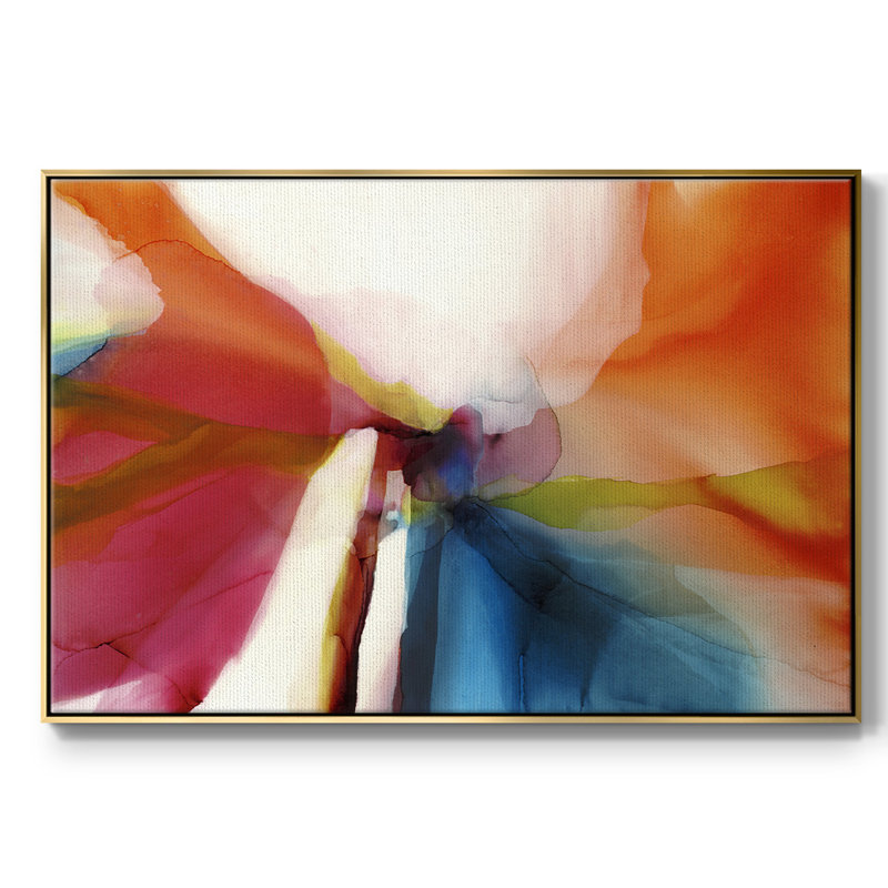Disconnect Phenomena, Toile avec cadre flottant or, H 17 po x l 25 po x P 2 po