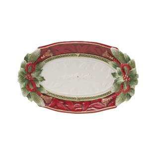 Fitz and Floyd Cottage Christmas Assorted Snack Bowls, Set of 4