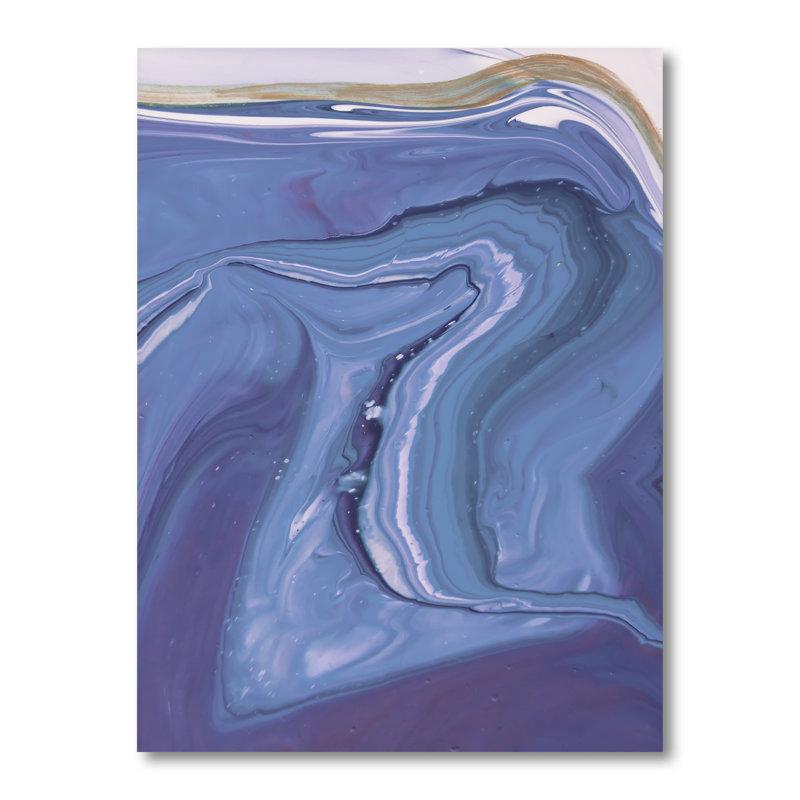 Marbre mauve luxueux, impression sur toile, art moderne, Toile tendue, H 34 po x l 44 po x P 1,5 po
