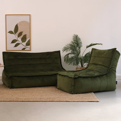 Kota Velvet Giant Bean Bag Sofa and Lounger