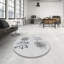 Tapis gris/zone noire à motifs-967146254