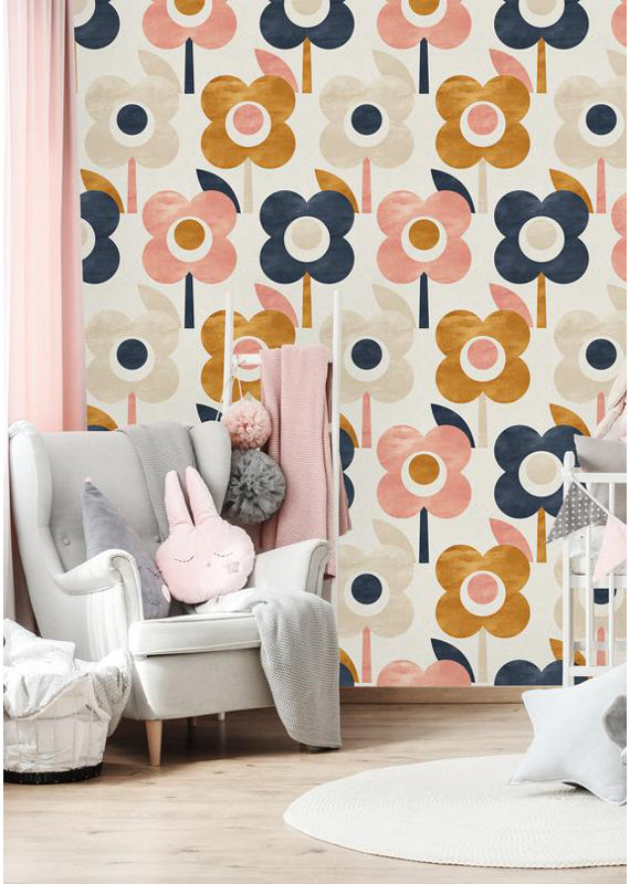 Rouleau de papier peint adhésif et adhésif l 8,33 pi x p 25 po scandinave amovible North Adams, L 10 pi x l 25 po